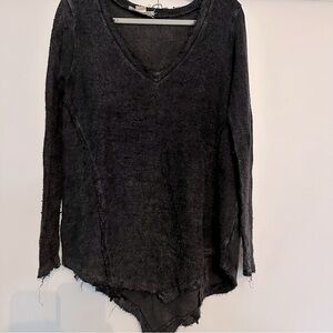 Black distressed look  free people top